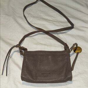 Margot New York Leather Jules Crossbody Bag In Taupe Pristine